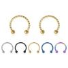 Hypoallergenic jewelry nose clip napkin rings titanium surgical steel nipples clips curved tounge ring piercing jewelry