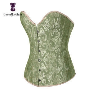 In-Stock Items Cheap Supply Type jacquard slimming waist shaperwear XS green corsets and bustiers