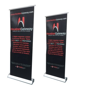 Indoor Outdoor Aluminium Advertising Retractable Roll Up Banner Stand Display