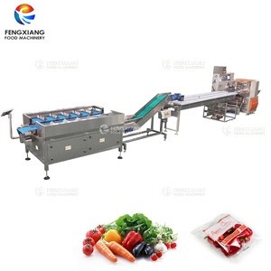 Industrial Factory Fruit And Vegetable Weighing Lifting Packaging Production Line