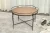 Import INNOVAHOME living room decorative accent furniture metal frame wooden topvintage coffee table industrial round center table from China