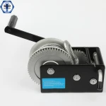 ISO9001 2000kgs powder coated portable mini rope boat anchor manual hand winch for boat trailer