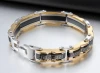 Jewelry Bracelet Fashion Titanium Steel Black Gold Mens Bracelet WB205