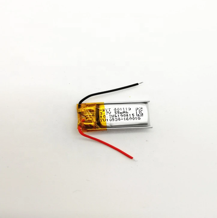 KC lipo battery 401119 55mAh polymer lithium ion battery for smart product