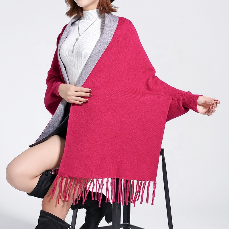 Kejia Fashion cashmere scarf in stock heavy ladies winter shawls ponchos