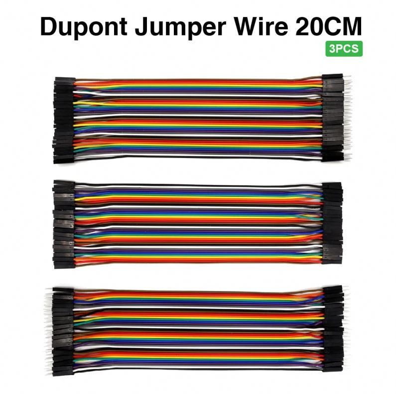 keyestudio Male to Male + Male to Female and Female to Female 20cm Dupont Lighter Dupont Jumper Electrical Wire Cable