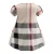 Import Kids designer clothes girls dresses summer preppy style european and american girl plaid cotton dress from China