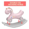 kids plastic unicorn rocking horse for indoor baby ride on animal