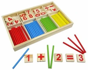 kids Toy Counting Sticks Education Wooden Toys Building Intelligence Blocks Montessori Mathematical Wooden Box Chil Gift