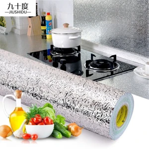Kitchen stove aluminum foil oil-proof and pollution-resistant high-temperature self-adhesive wallpaper