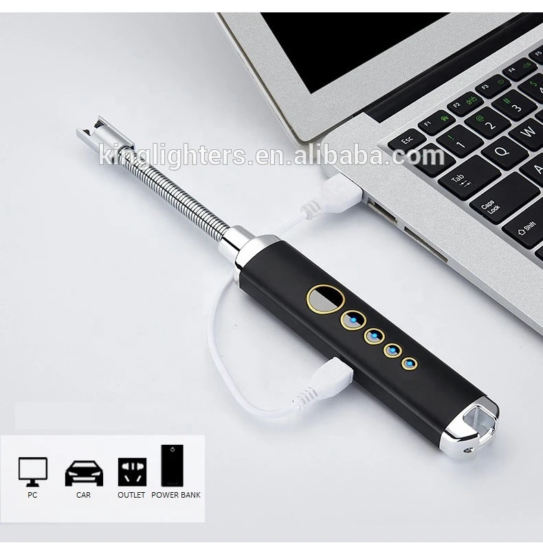 KL- 076 Long Stick Plasma Candle Lighter/Electric BBQ Lighter/USB Arc Kitchen Lighter