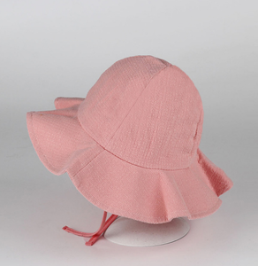Korean version pure cotton baby hat summer along the hood male fisherman baby boy girl princess Bucket hat