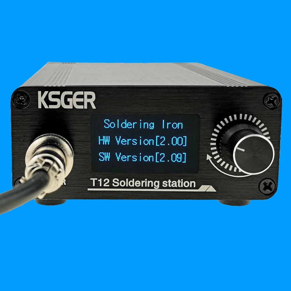 KSGER T12 Soldering Station DC/AC STM32 V2.0 OLED DIY 907 Handle Electric Tools Welding  Iron Tips Aluminum Alloy Case EU Plug