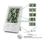 KT905 portable temperature and humidity alarm clock calendar desk hygrometer household Moisture Meter