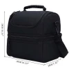 large tote reusable Double Deck insulated lunch cooler bag for men and women