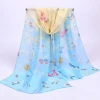 Latest Design Ladies Shawl 100% Silk Scarf With Flower Printing