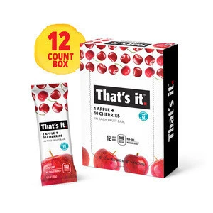 Latest selling That&#39;s It. Apple Cherry Fruit Bars Box of 12 All Natural Gluten Free Plant Based Healthy Fruit Snacks