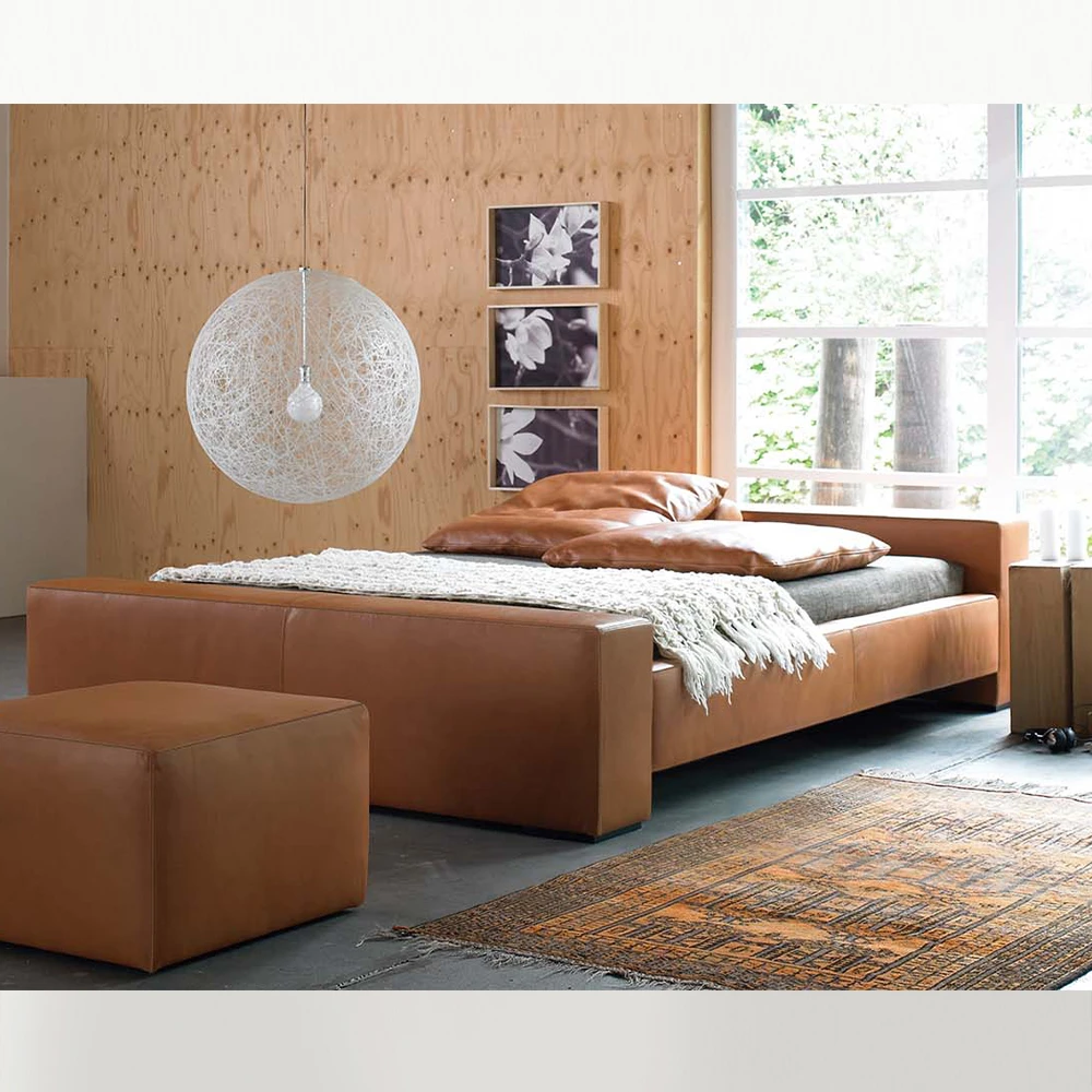 leather brian bed