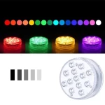 Led remote control diving light suction cup swimming pool waterproof fish tank underwater light