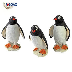 Life like statue OEM wholesale cute animal souvenir multicolored penguin sculpture for your home garden