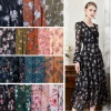 Light Weight Soft Silk Touch Floral 100% Polyester Printed 75D Chiffon Print  Fabric By Yard