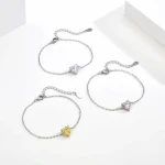 Link for Mother Wife Girls Sister BirthdayAdjustable 925 Sterling Silver With Zirconia Love Heart Charm Bracelet For Women