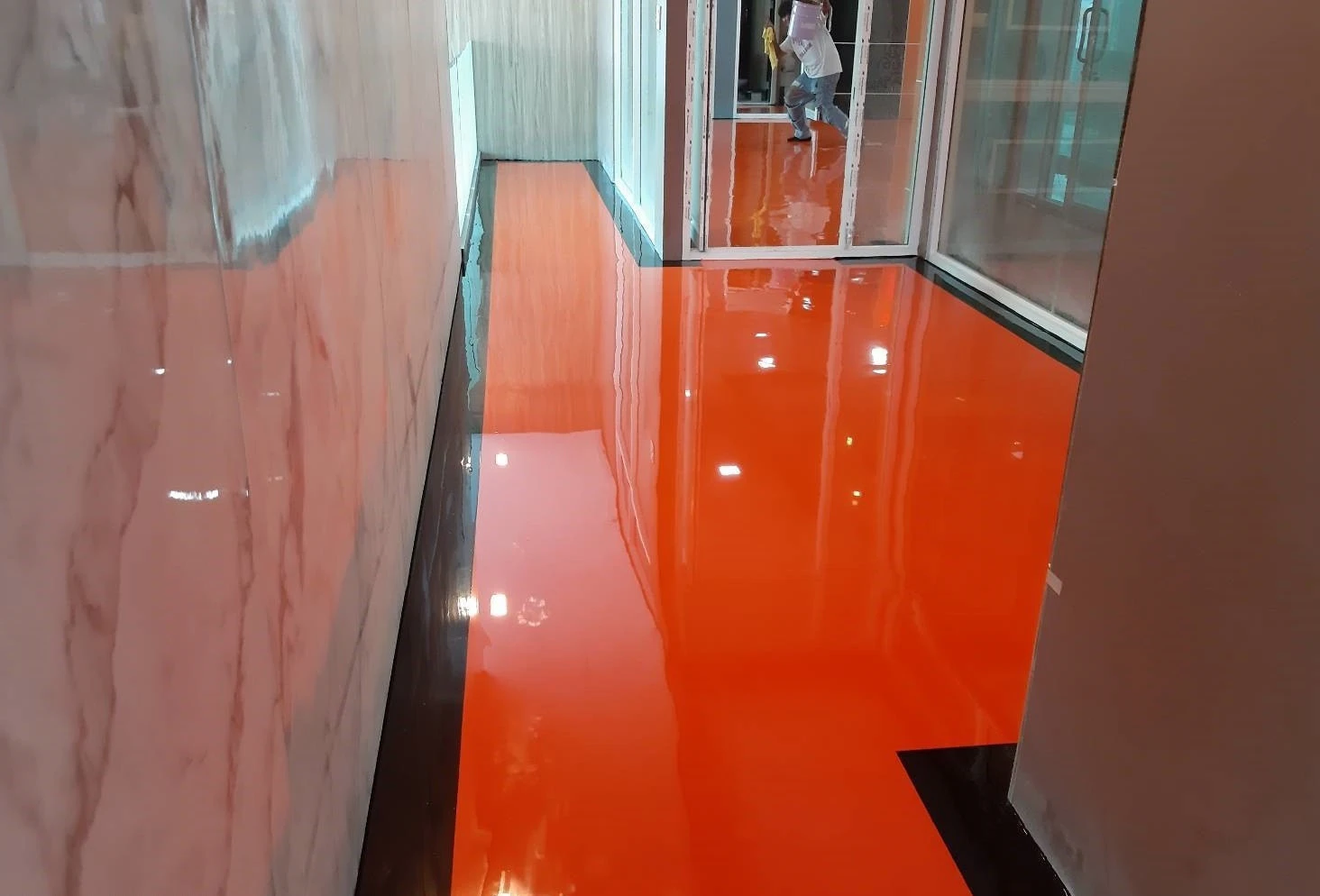 Liquid epoxy garage floor paint anti slip, anti dust, waterproof epoxy flooring