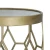 Import living room decorative gold glass metal side coffee table from China