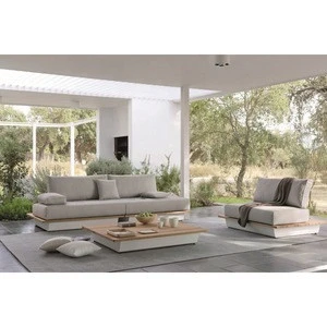 living room leisure sofa Patio Poolside Beach teak wood Outdoor furniture garden chairs