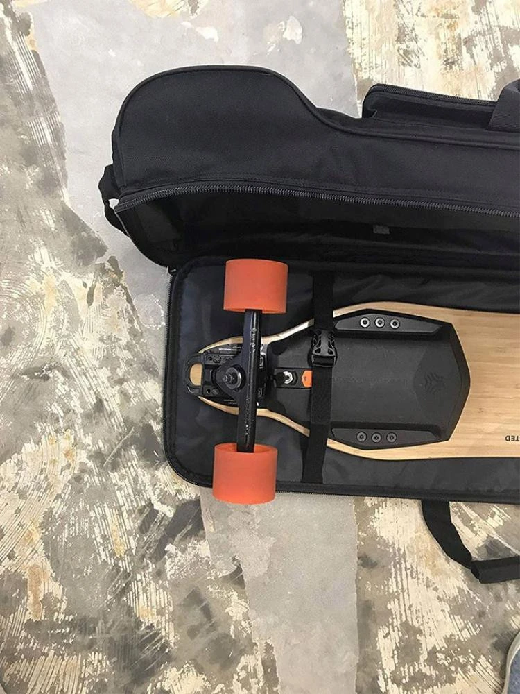 Longboard Skateboard Bag Carrying Bag Backpack Travel Bag duffel Shoulder Straps Black Color skate board
