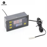 Lonten W3230 AC110V-220V DC12V Digital Temperature Controller Red And Blue Display 20A -55-120 Degree Temperature Measurement Da