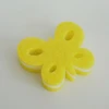 Lovely butterfly shape household kitchen cleaning three layers sponge scouring pad