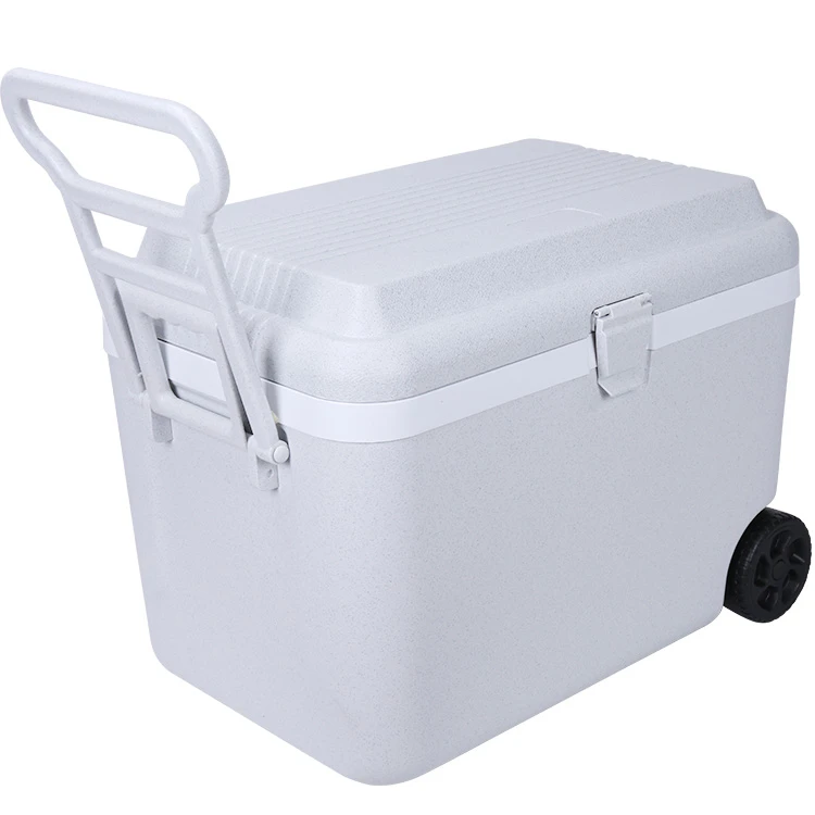 50lt 22lt 8lt Plastic insulated ice chest cooler box combo with wheel