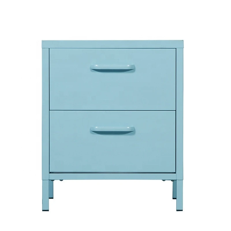 Luoyang Factory 2 small drawers cabinet steel home furniture,bedside drawer, bedroom sets furniture