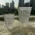Import luxury clear square glasses flower arrangement glass wedding decoration large baccarat vase crystal vases from China