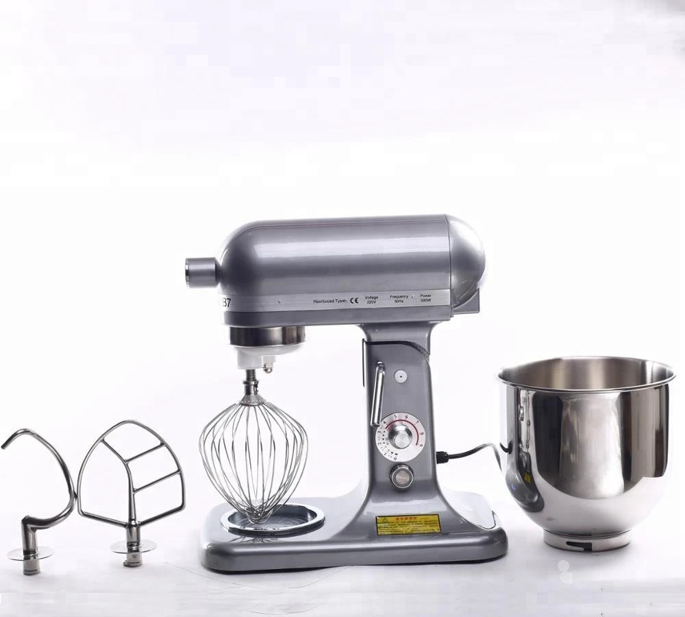luxury tabletop food mixer/ stand mixer in 7L 500W silver grey