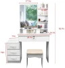 Makeup dressing table with led mirror vanity dressing table mirror with lights