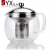 Import Manufacture Heat resistance High bolosilicate stainless steel Glass Teapot with Infuser for Blooming and Loose Leaf Tea Pot from China