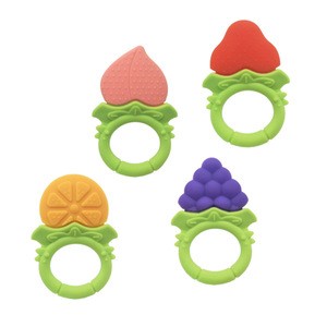 Manufacturer new customized BPA free diy food grade silicone soft baby teether teething toys