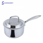 Masterclass premium cookware good quality stainless steel pots and pans with glass lid