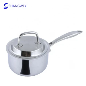 Masterclass premium cookware good quality stainless steel pots and pans with glass lid