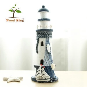 Mediterranean Style Creative Do The Old Home Craft Furnishing Articles Arts And Crafts Wooden Lighthouse Decor