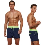 Men Summer Swim Shorts Swimwear Trunks Swimsuits Quickly Dry Surf Beach Board Elastic Waist Swim Pants Surfing Shorts with Mesh