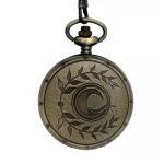 Mens Custom Logo Brass Color Antique Pocket Watches Fashion luxury watches Manufacturer stainless steel watch quartz