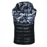 Mens Gilet Body Warmer Jacket Quilted Camo Hooded Vest Bomber Jacket Polyester Nylon Regular Fit Zip Closure Sleeveless Pockets