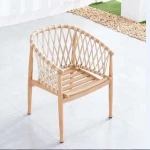 Metal Aluminum Fabric Rope Outdoor Garden Chair