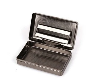 metal black tobacco case Packing For Tobacco stainless steel Box Wholesale