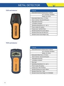 Metal Detector 3in1 test Factory direct sale TS78B portable stud finder metal wire STUD detect