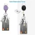 Import Metal Id Badge Holder Rhinestones Crystal Clip Key Ring Badge Bling Retractable Badge Holder Reel For Nurse Name Card Keychain from Italy