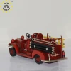 Metal Vintage Fire Truck Model For Home Decoration Ornaments Handmade Handcrafted Collections Collectible Vehicle Gift